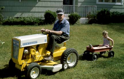 Getting a ride from Grandpa Driver
