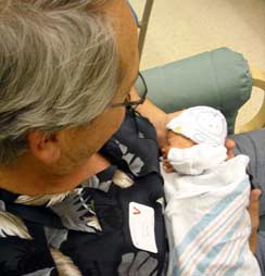 grandpa-first-time Grandpa Steve holding Emmett