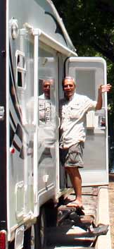 Lunch stop just before the tire blew!