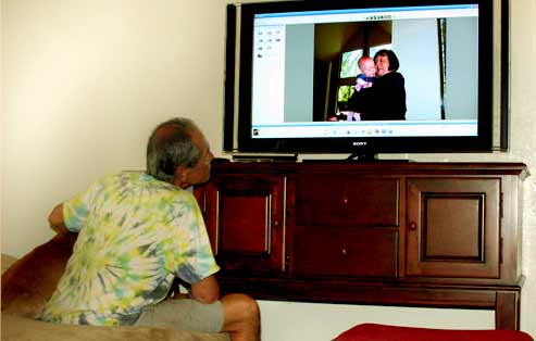 Steve with his new tv