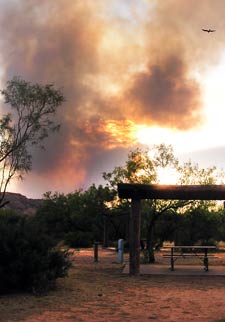 Fire at Palo Duro Canyon