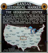 Geographic Center of the US sign